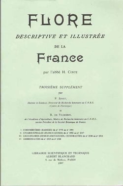 Flore descriptive et illustrée de la france - 3e supplément