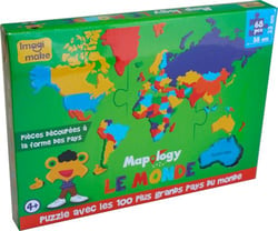 Monde - les plus grands pays - puzzle mousse