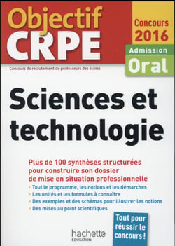 Objectif crpe - sciences et technologie - fiches (édition 2016)