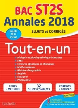 Annales bac 2018 sujets et corriges le tout-en-un term st2s