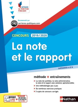 Concours - la note et le rapport (édition 2019/2020)
