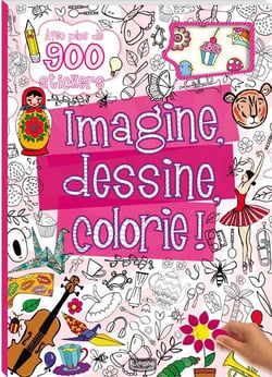 Imagine, dessine, colorie ! rose