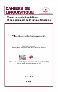 Villes, discours, ségrégation, minorités : 2015 - 41.1