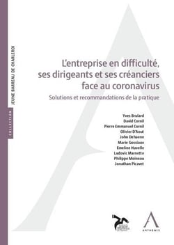 L'entreprise en difficulté, ses dirigeants et ses créanciers face au coronavirus - solutions et recommandations de la pratique