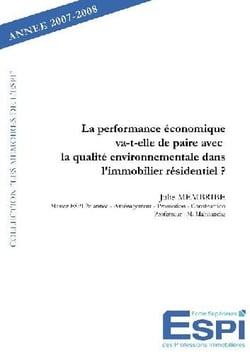 La performance économique va-t-elle de paire avec la qualité environnementale dans l'immonilier résidentiel ?