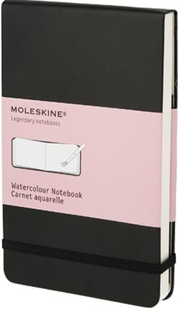 Album aquarelle - format de poche - couverture rigide noire