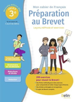 Mon cahier de français pour lire, écrire et parler : préparation au Brevet : leçons, méthode et excercices (édition 2022)