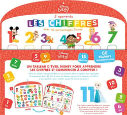 DISNEY BABY - Tableau d'éveil - J'apprends les chiffres