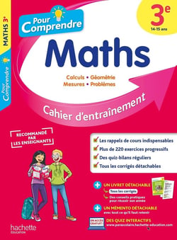 Pour comprendre les maths : 3e - cahier d'entraînement