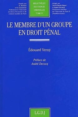 Le membre d'un groupe en droit pénal