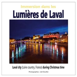 Immersion dans les lumières de laval - laval city (loire country, france) during christmas time
