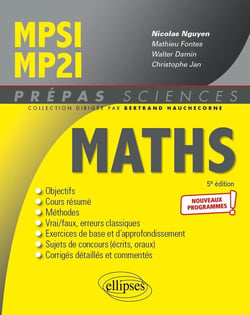 Mathématiques - MPSI/MP2I - nouveaux programmes