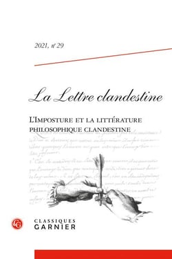 La lettre clandestine Tome 29 : l'imposture et la littérature philosophique clandestine