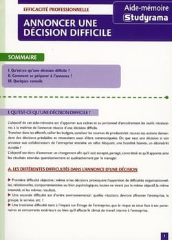 Annoncer une décision difficile