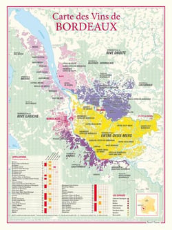 Carte des vins de Bordeaux