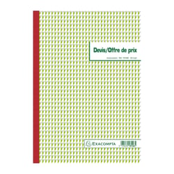 Manifold Exacompta - Devis Offre de prix - 29,7x21cm - 50 feuillets tripli autocopiants