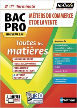 Réflexe : toutes les matières - 2de/1re/terminale, bac pro métiers du commerce et de la vente (édition 2021)