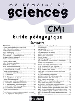 MA SEMAINE DE : sciences - CM1 - guide pédagogique
