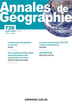 Annales de géographie - N°728 4 2019 Varia