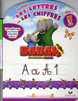 Babar livre ardoise - lettres - 5 ans