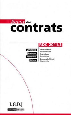 Revue des contrats
