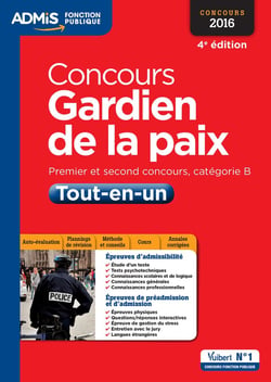 Concours gardien de la paix catégorie b 2016 (4e édition)