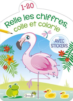 Relie les chiffres, colle et colorie - 1-20