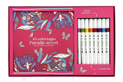 Coffret coloriage : 48 coloriages - Paradis secret pour m'évader et me détendre
