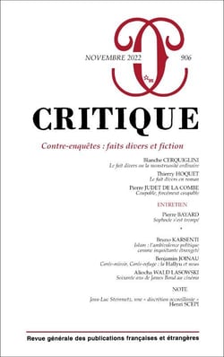 Revue Critique n.906 : Contre-enquêtes : faits divers et fiction