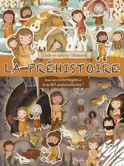 Colle et colorie l'histoire - la préhistoire