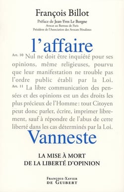 L'affaire Vanneste : La mise à mort de la liberté d'opinion