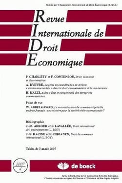 Revue internationale de droit économique n.2007/4
