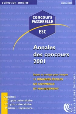 Passerelle esc - annales du concours 2001