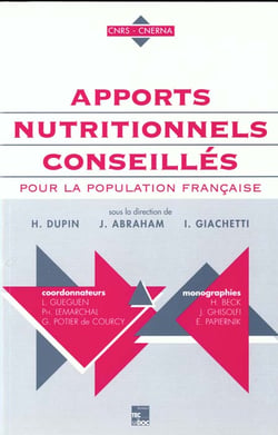 Apports nutritionnels conseilles pour la population francaise