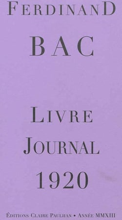 Livre journal 1920