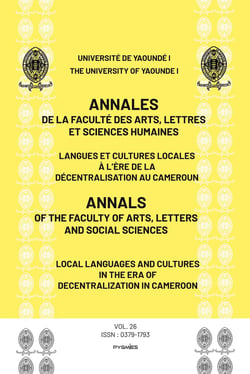 Annales Vol 26 : Langues et cultures locales à l'ère de la décentralisation au Cameroun