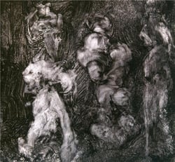 With animals