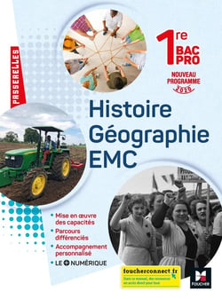 Passerelles : histoire-géographie-EMC - 1re bac pro - livre élève (édition 2020)