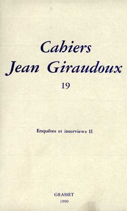 CAHIERS JEAN GIRAUDOUX Tome 19