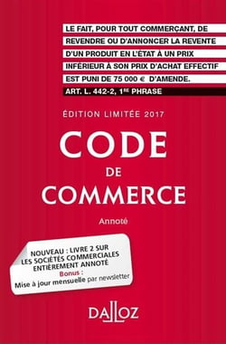 Code de commerce (édition 2017) - édition limitée