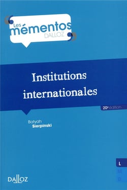 Institutions internationales (édition 2018)