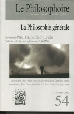 Le philosophoire n 54 la philosophie generale - novembre 2020