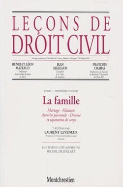 Leçons de droit civil - la famille Tome 1/3