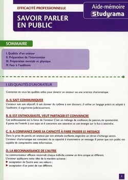 Savoir parler en public