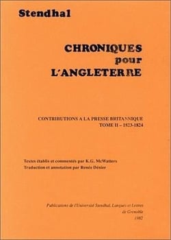 Chroniques pour l'Angleterre : contributions à la presse britannique t.2 - 1823-1824
