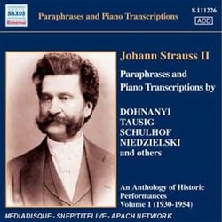Johann Strauss Fils Paraphrases And Piano Transcriptions (Volume 1)