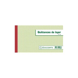 Manifold Exacompta - Quittances de loyer 12,5x21cm - 50 feuillets tripli autocopiants