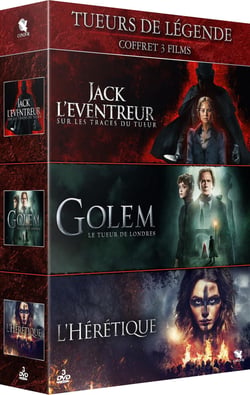 Coffret Tueurs de légende - 3 films : Jack l'Éventreur - Sur les traces du tueur + Golem, le tueur de Londres + L'Hérétique