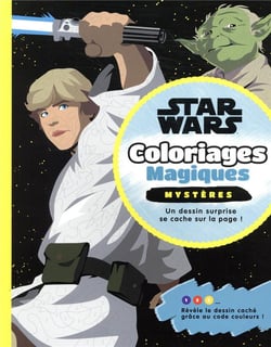 Coloriages magiques - star wars - messages magiques mystères
