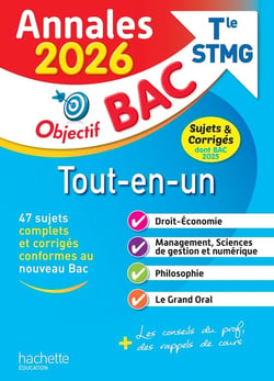 Annales bac - Sujets et corrigés : Terminale STMG - Tout-en-un (édition 2026)